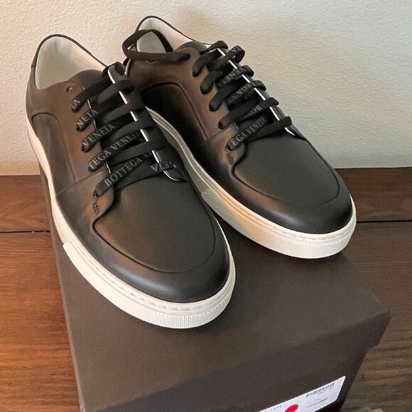 Bottega Veneta 608761 Men's Speedster Black Leather Sneakers, many sizes - Picture 1 of 12